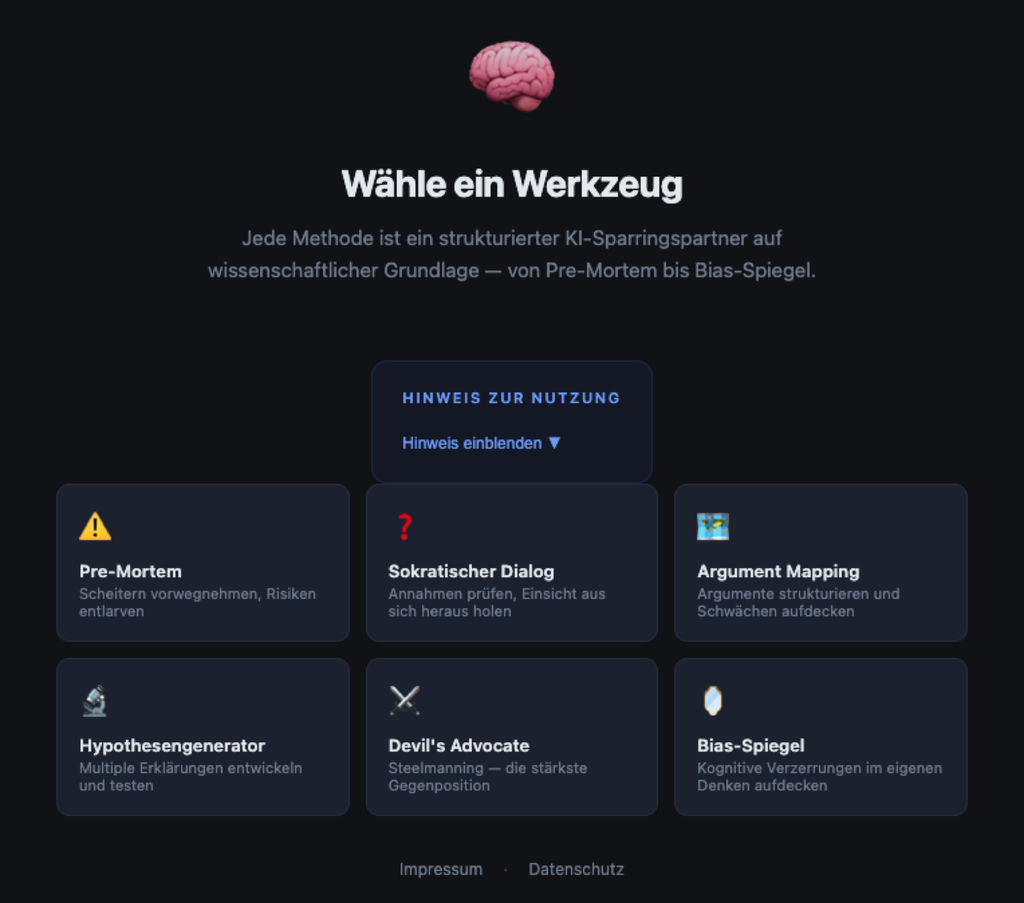 Denkwerkzeuge · Lifetime Einzel